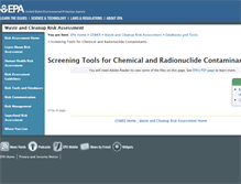 Tablet Screenshot of epa-prgs.ornl.gov